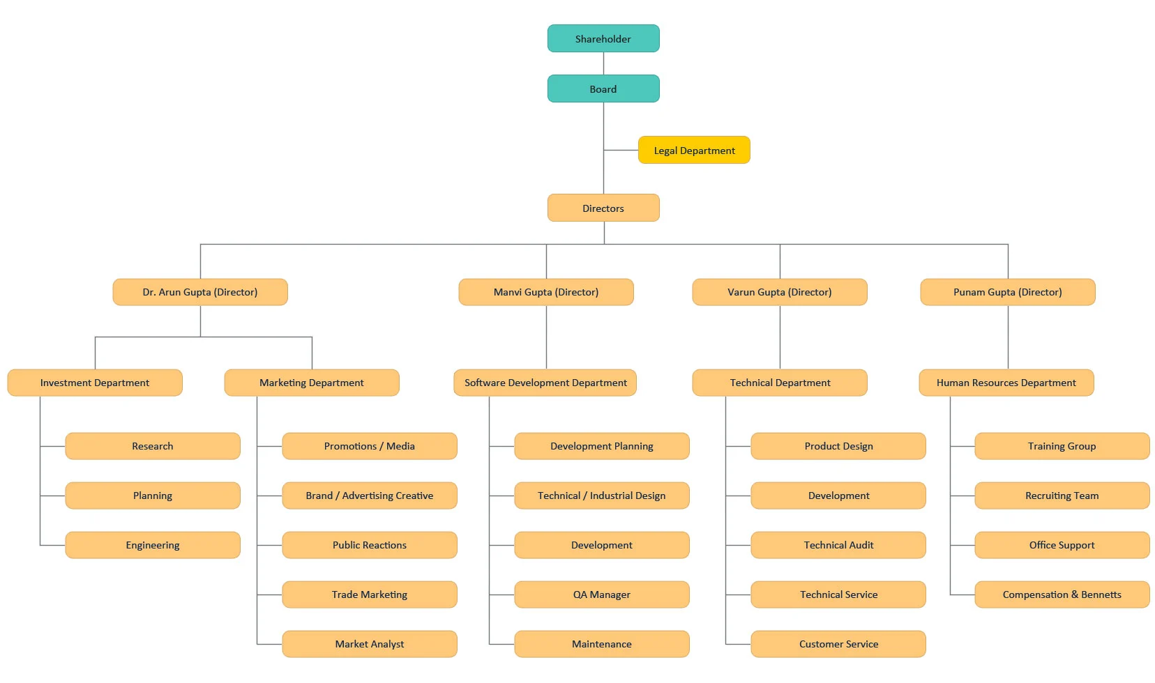 Overall Organizational Chart : ACG Infotech Limited